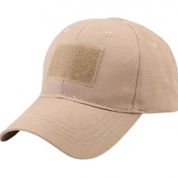 Casquette Beige/TAN velcro en façade