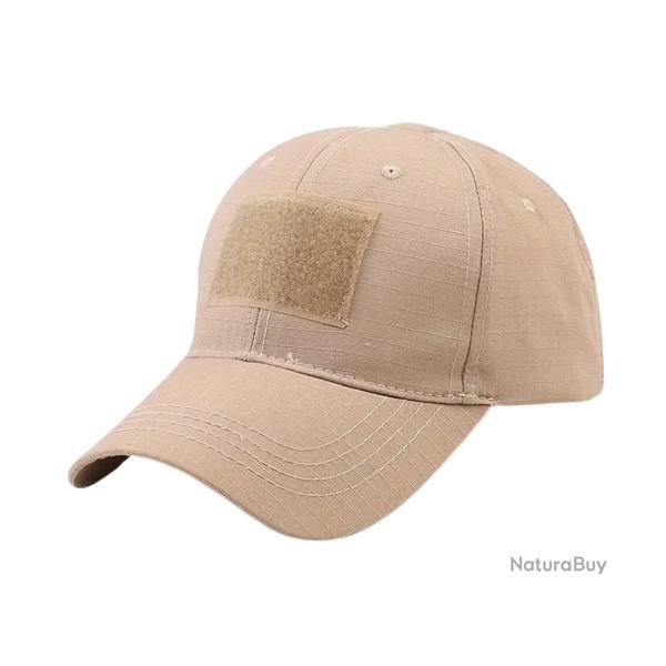 Casquette Beige/TAN velcro en faade