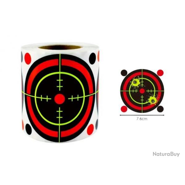 Rouleau de 200 cibles ractives autocollantes Target