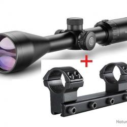 VANTAGE IR - Low profile, capped turrets 3-9X50 1", IR Mil Dot + colliers 22105 Match Mount 1" High