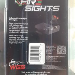 organes de visee fire sights.pour pistolet browning buckmark