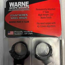 Colliers Warne acier diamètre 1 pouce 722M