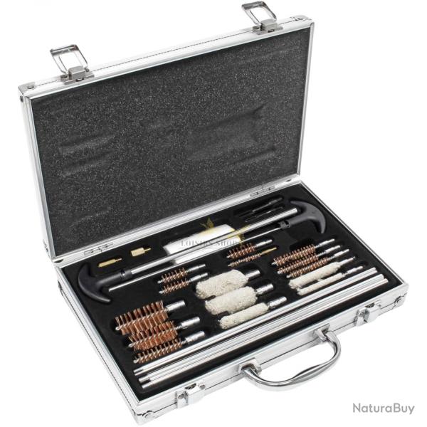 Mallette de nettoyage universelle pour armes d'paule et de poing (27 outils)