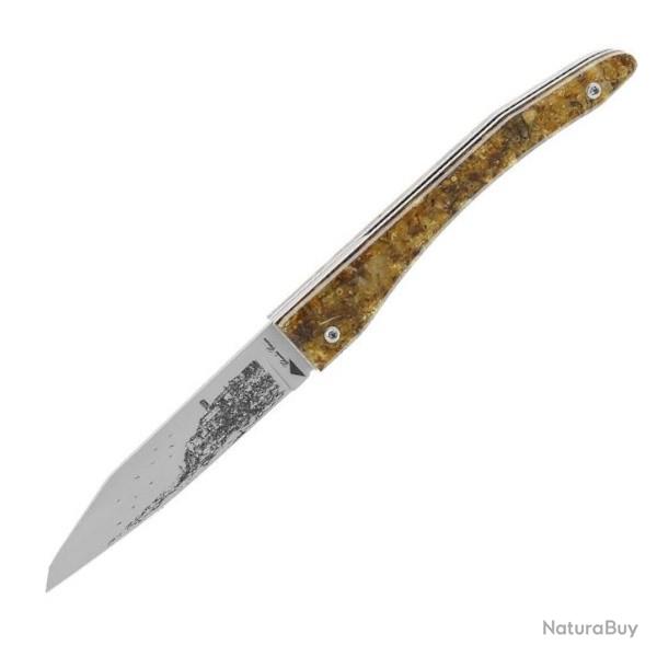 CHC.PFI Couteau pliant pimontais Charles Canon Fleurs d'immortelles corses