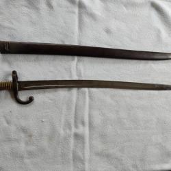 Baïonnette chassepot 1870