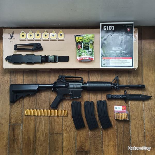 Carabine Rplique Airsoft Colt M4  Ejection de Cartouches Shell Ejecting Spring Ressort Bison Falco