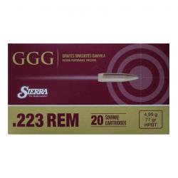 Caisse de 700 munitions GGG cal.223 rem 5.56x45 hpbt sierra 77gr par 700