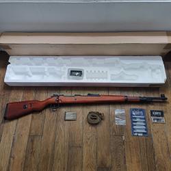 Carabine Airsoft D-Boys Mauser 98K Ejection Cartouches Full Metal Crosse Bois Shell Ejecting Spring