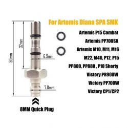 raccord de remplissage sonde de charge carabine PCP diamètre 6.9 mm SMK - ARTEMIS - VICTORY (K)