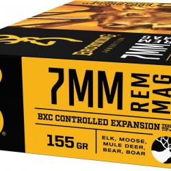 Cartouches BROWNING BXC 6 7MM REM MAG 155gr x20