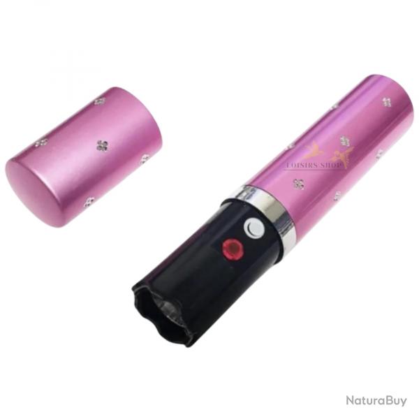 Shocker dissimul en rouge  lvres rose 2 000 000 volts avec lampe LED - Praga