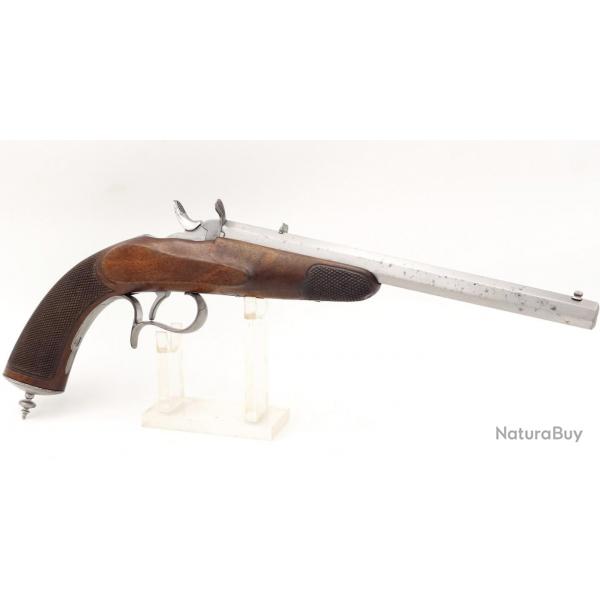 RARE PISTOLET 9MM FLOBERT A CANON RAY PERCUSSION ANNULAIRE - Belgique XIX Trs bon  XIX eme Belgiq