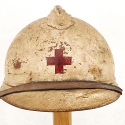 WW1 CASQUE ADRIAN MODELE 1915 INFIRMIER DE CAMPAGNE CROIX ROUGE - FRANCE PREMIERE GUERRE MONDIALE Fr