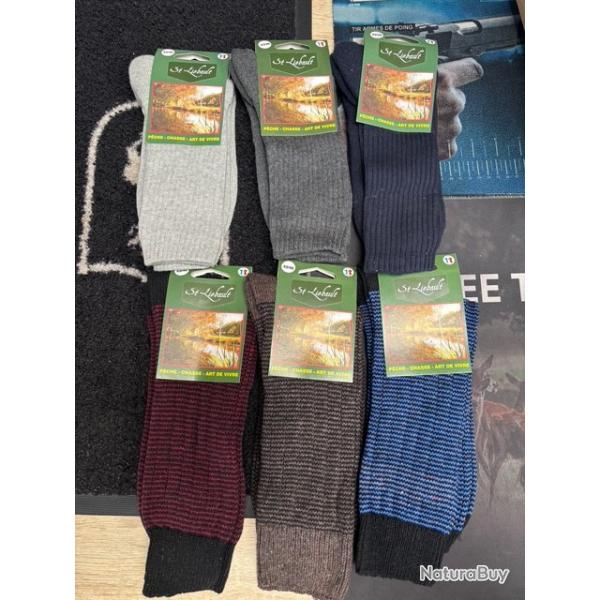 MAGNIFIQUE LOT DE 6 PAIRES DE CHAUSSETTES DE CHASSE ET VILLE DESTOCKAGE CHASSE ENCHERE