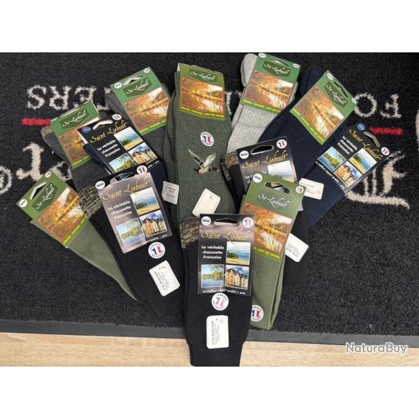 MAGNIFIQUE LOT DE 12 PAIRES DE CHAUSSETTES DE CHASSE ET VILLE DESTOCKAGE CHASSE ENCHERE