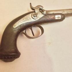PISTOLET A PERCUSSION XIXe SIÈCLE.