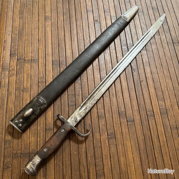 RARE BAIONNETTE ENFIELD P-1907 PREMIER MODLE A QUILLON AVEC SON FOURRE