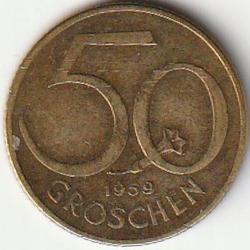 Pièce de Monnaie  AUTRICHE 50 groschen 1959