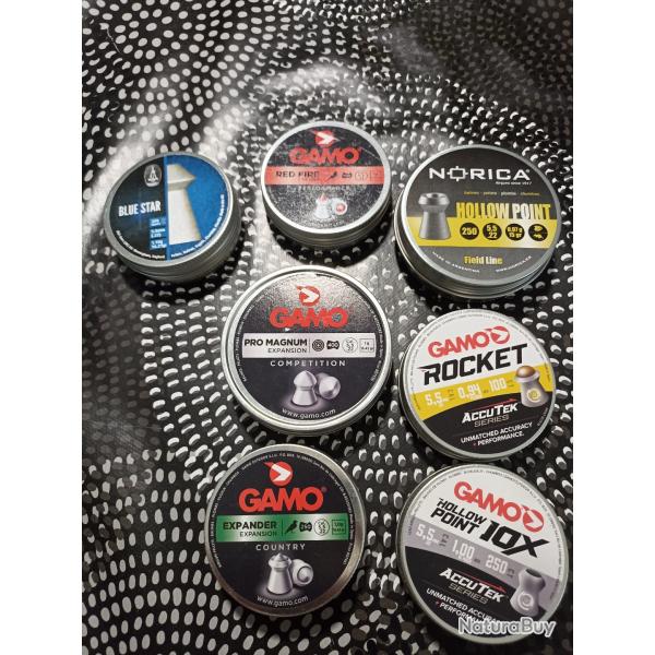 Plomb 5.5mm diffrents modles 7 botes