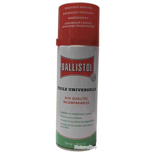 LUBRIFIANT BALLISTOL HUILE UNIVERSELLE AROSOL 200ML