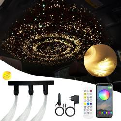 Plafonnnier LED en fibre optique Light Star, lumière en fibre de verre étoilée avec application/télé