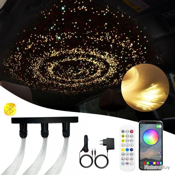 Plafonnnier LED en fibre optique Light Star, lumire en fibre de verre toile avec application/tl