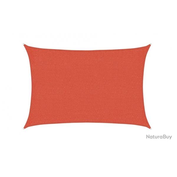 Voile d'ombrage terre cuite en PEHD 2 x 2,5 m - Rsistante et design extrieur