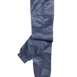 PANTALON SATINÉ MARINE UNI 40