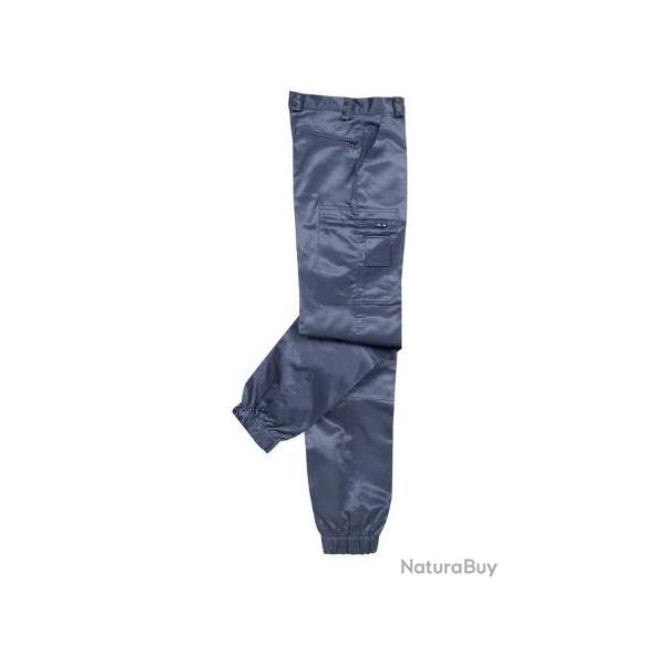 PANTALON SATIN MARINE UNI 40