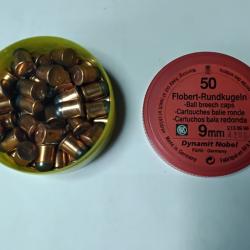 Boîte de 50 cartouches 9 mm Flobert balle ronde