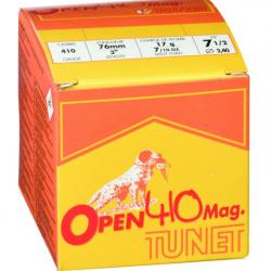 Munitions TUNET Cal.12mm Open 410 mag subsonique 17gr par 25