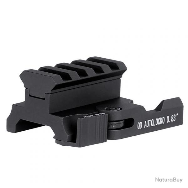 Rhausse de rail picatinny de 2.1 cm avec attache rapide