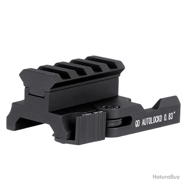 Rhausse de rail picatinny de 2,1 cm avec attache rapide
