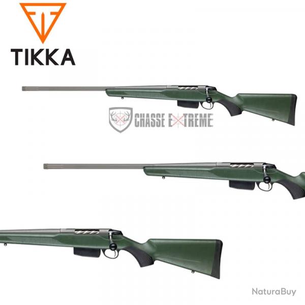 Carabine TIKKA T3X Lite Roughtech Flutee Verte 62cm Cal 300 Win Mag Gaucher