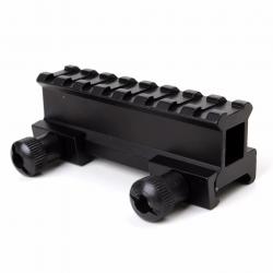 Réhausse de rail picatinny de 2,5 cm et 8,5 cm de long avec attache sans outil