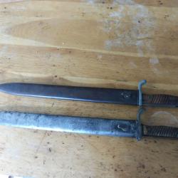 2 baionnettes allemande ww1 langue de carpe 1915 differentes tres beaux marquages