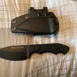 VEND COUTEAU DROIT BROUS BLADE LAME D2 NUMÉRO 232 sur 300.