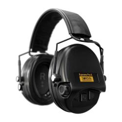 Prix de départ à 1 !! Casque anti-bruit Suprême Pro-X SLIM Chasse noir serre-tête cuir