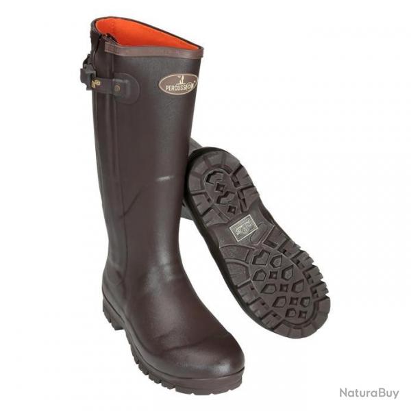 Prix de dpart  1 !! Bottes full zip Percussion Rambouillet Marron Taille 44