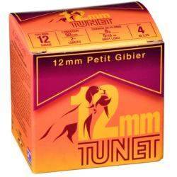 Munitions TUNET Cal.12mm petit gibier 8g par 25