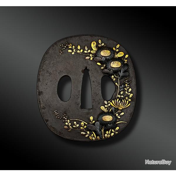 TSUBA Naga Maru Gata - Japon - Priode Edo (1603-1868) [5737]