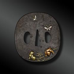 TSUBA Naga Maru Gata - Japon - Période Edo (1603-1868) [5738]