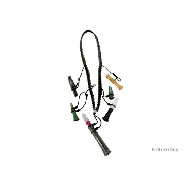Porte appeau PRIMOS corde tresse pour 8 appeaux