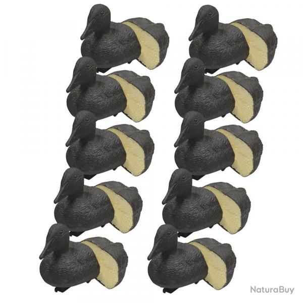 Pack 10 Appelants Eiders Noirs Moussés avec Quille Lestée