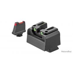 Hausse et guidon LPA réhaussés pour GLOCK 17 à 48 optic ready