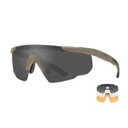 Lunette de protection pour tireur balistique 3 écrans kaki