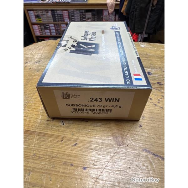 243 WIN SOLOGNE SUBSONIQUE 70gr
