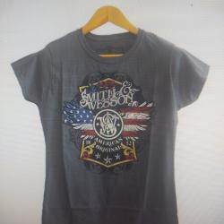 Tee shirt smith et Wesson femme drapeau usa