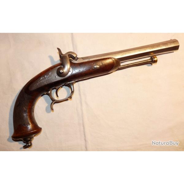 Superbe Pistolet d'officier de cavalerie franais  percussion- Modle 1833 (2me type)