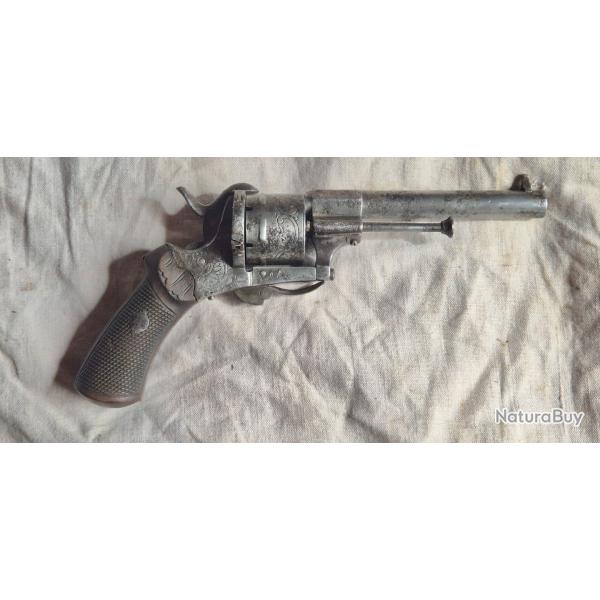 Revolver LEFAUCHEUX 9 mm a broche 6 coups trs bon fonctionnement petites oxydations